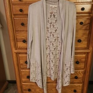 Indigo Soul Soft Purple Lace Cardigan